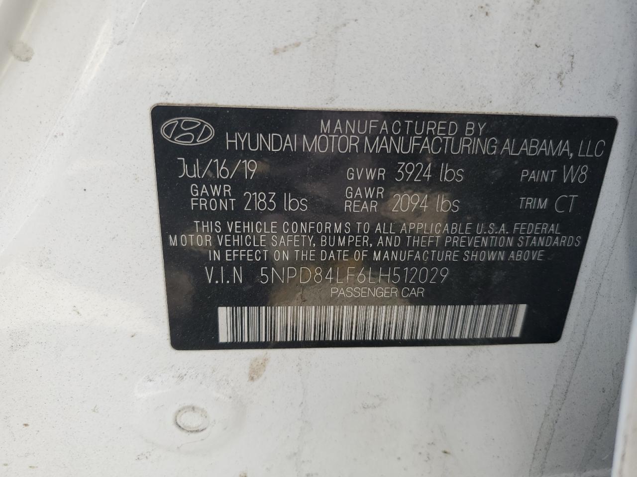 5NPD84LF6LH512029 2020 HYUNDAI ELANTRA - Image 12