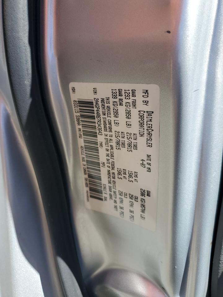 2007 Chrysler Town & Country Lx VIN: 2A4GP44R67R343643 Lot: 65153864