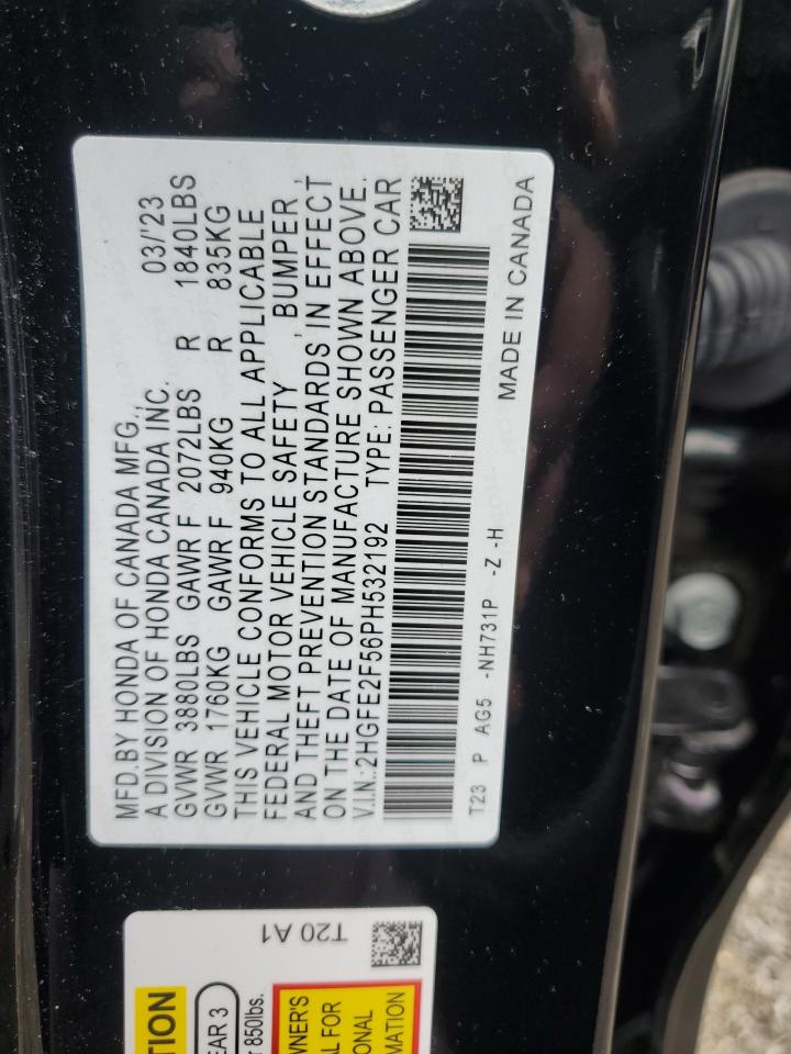 2HGFE2F56PH532192 2023 HONDA CIVIC - Image 13