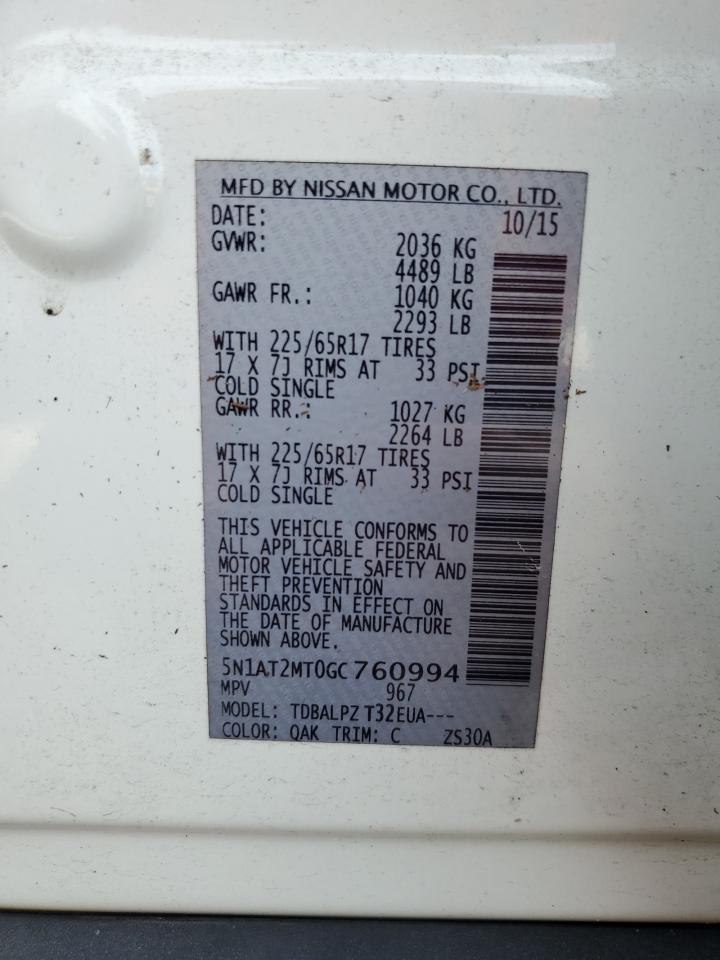 5N1AT2MT0GC760994 2016 NISSAN ROGUE - Image 14