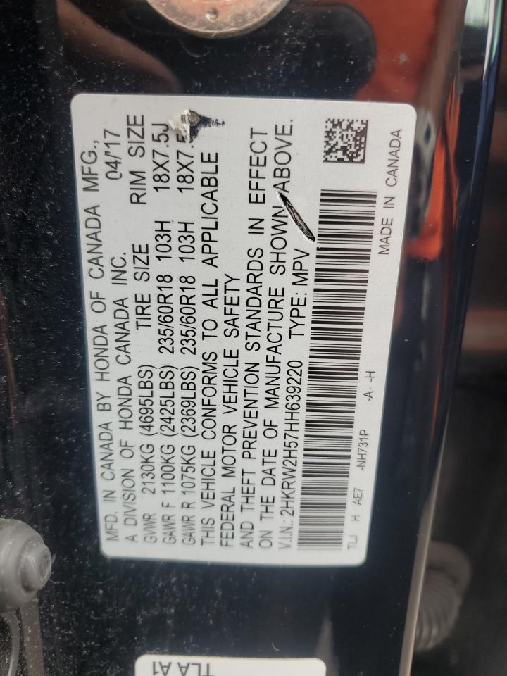 2017 Honda Cr-V Ex VIN: 2HKRW2H57HH639220 Lot: 65551314