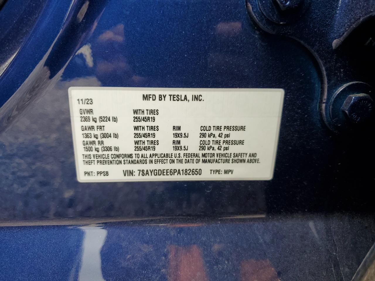 7SAYGDEE6PA182650 2023 Tesla Model Y