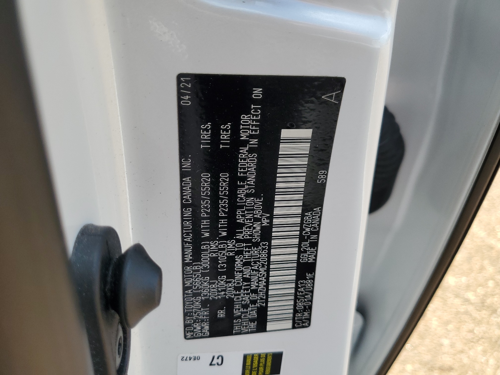 2T2HZMAA5MC208633 2021 Lexus Rx 350