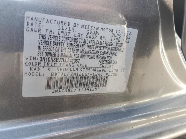 3N1CN8EV7LL841387 Nissan Versa SV 12