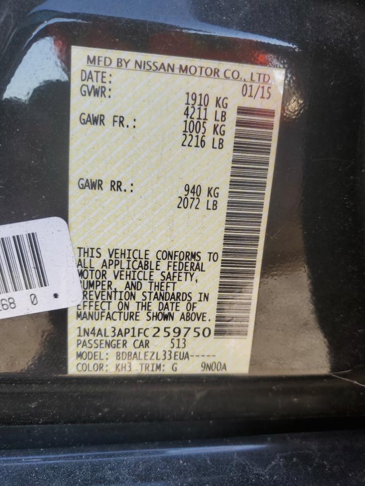 1N4AL3AP1FC259750 2015 Nissan Altima 2.5