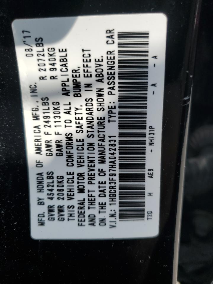 1HGCR3F97HA042831 2017 Honda Accord Touring