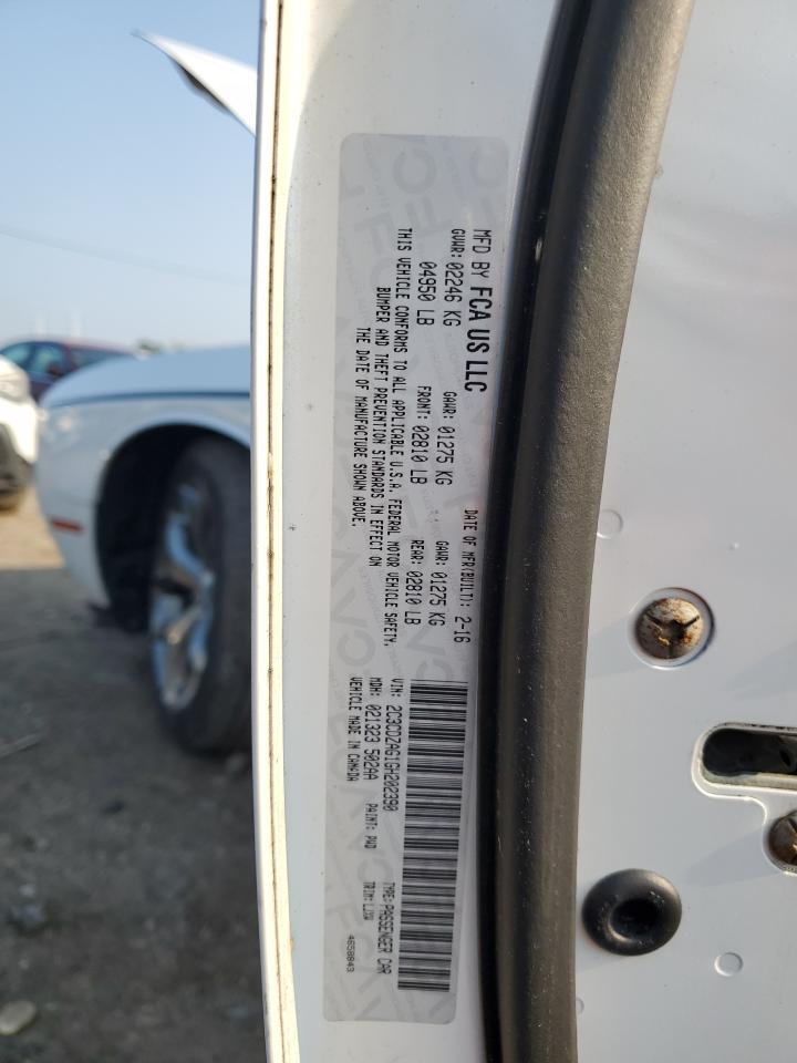 2016 Dodge Challenger Sxt VIN: 2C3CDZAG1GH202390 Lot: 64636804