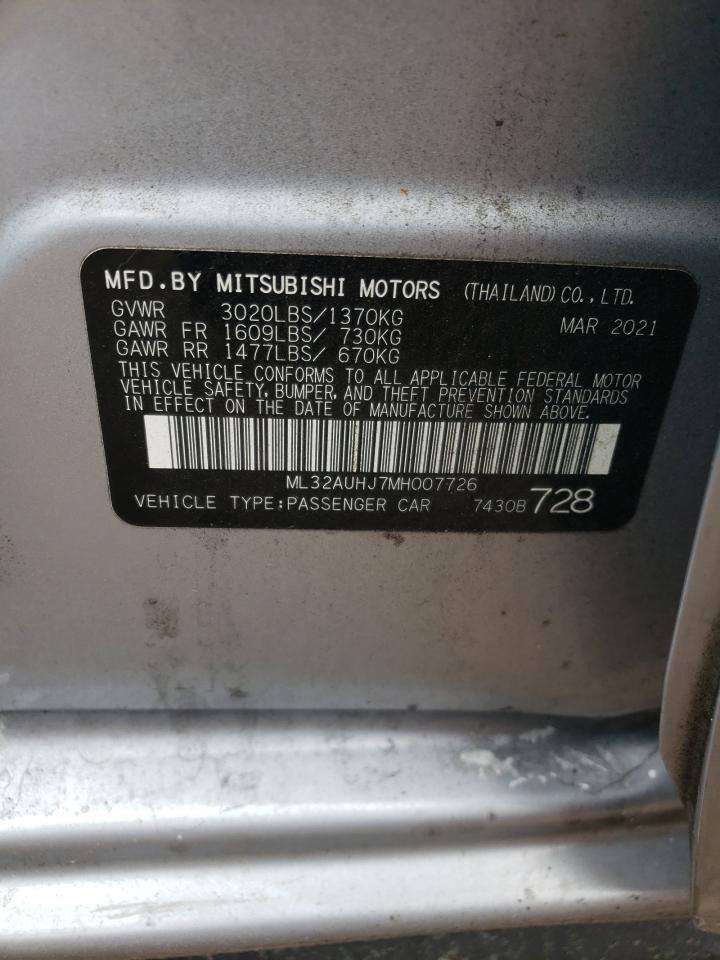 ML32AUHJ7MH007726 2021 Mitsubishi Mirage Es