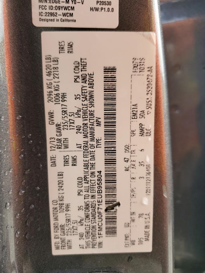 2014 Ford Escape S VIN: 1FMCU0F71EUB95804 Lot: 66727704