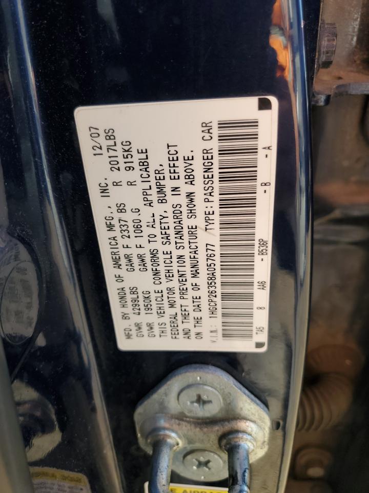 1HGCP26358A057677 2008 Honda Accord Lx