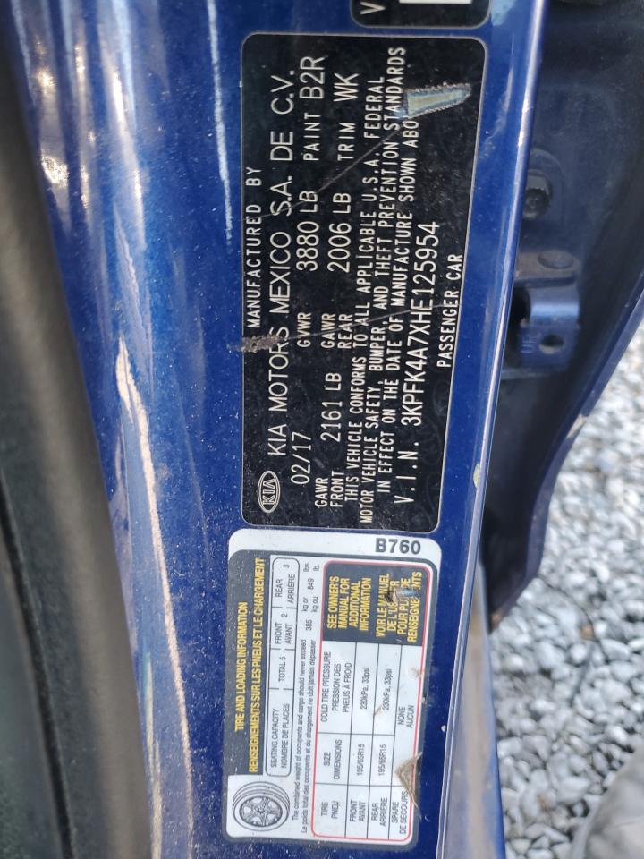 2017 Kia Forte Lx VIN: 3KPFK4A7XHE125954 Lot: 64675424