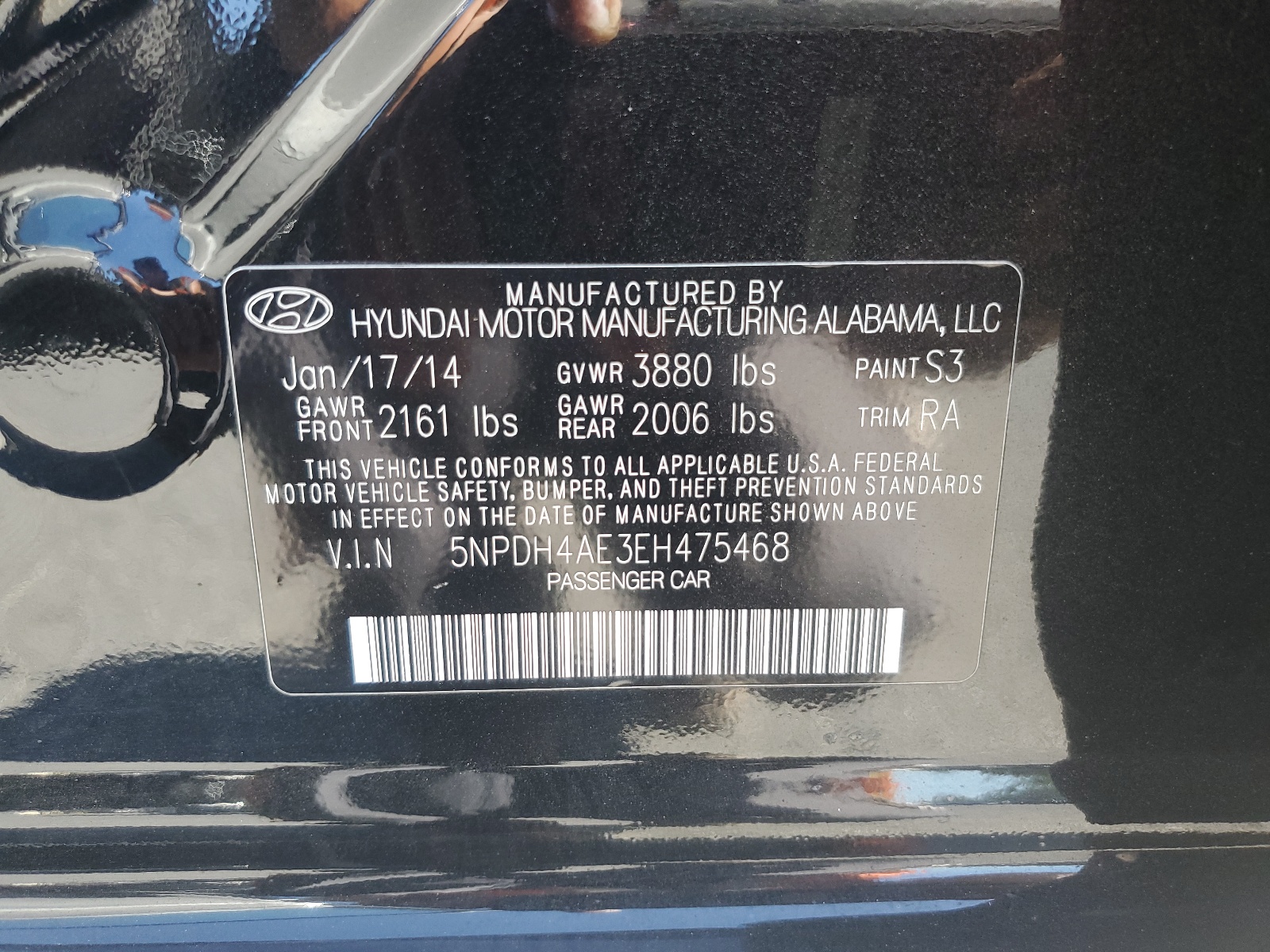 5NPDH4AE3EH475468 2014 Hyundai Elantra Se
