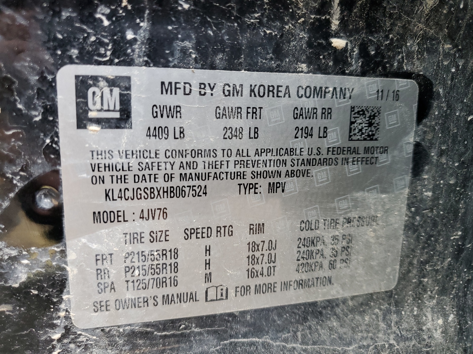 KL4CJGSBXHB067524 2017 Buick Encore Essence