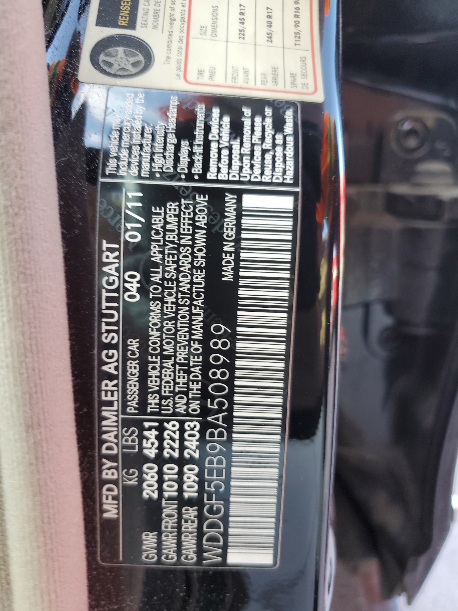 WDDGF5EB9BA508989 2011 Mercedes-Benz C 300