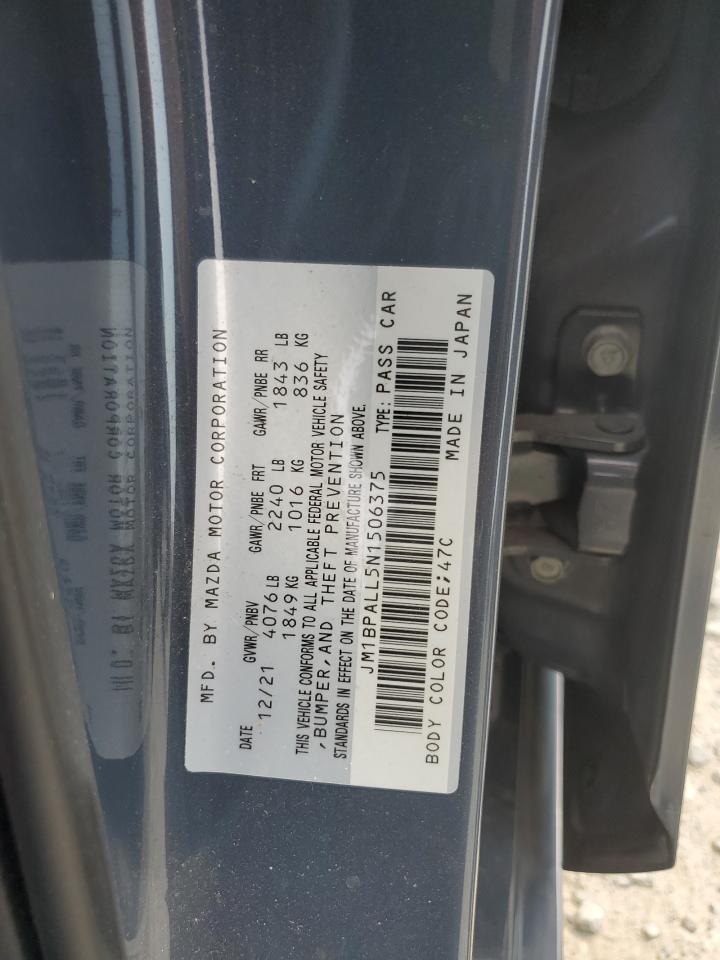 2022 Mazda 3 Preferred VIN: JM1BPALL5N1506375 Lot: 65903734