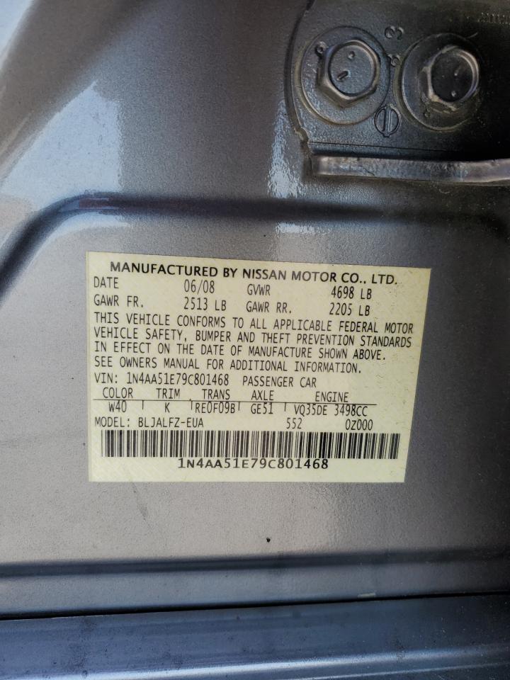 1N4AA51E79C801468 2009 Nissan Maxima S