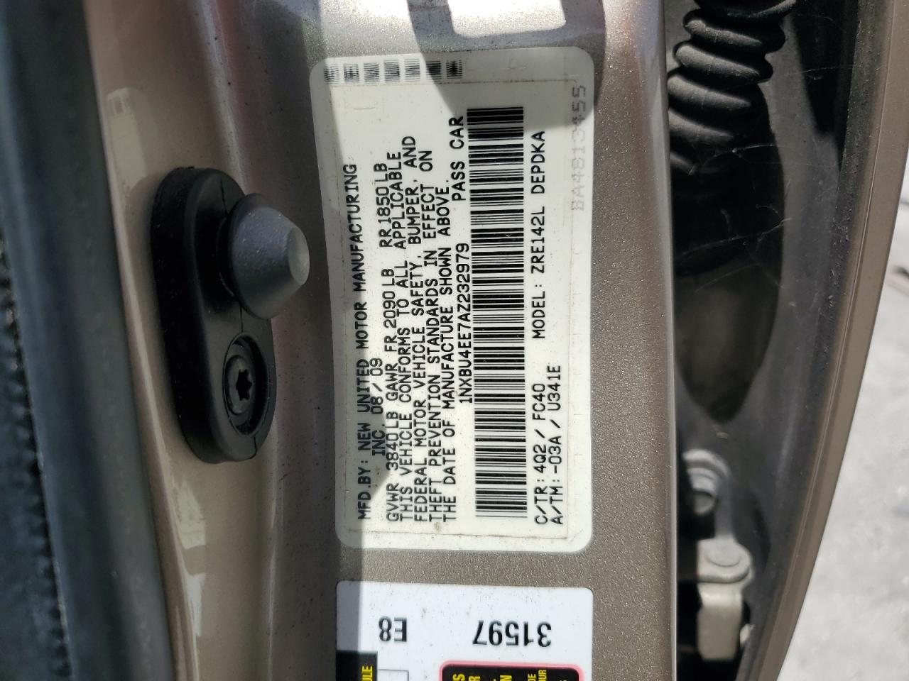 2010 Toyota Corolla Base VIN: 1NXBU4EE7AZ232979 Lot: 68866674