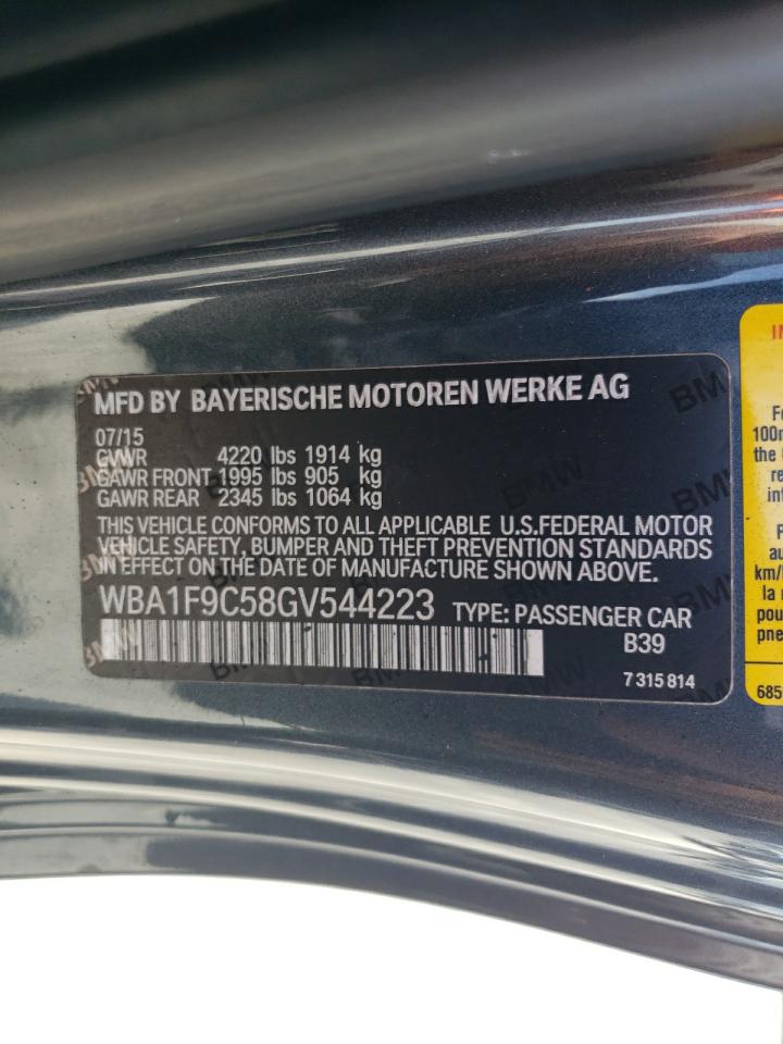 2016 BMW 228 I Sulev VIN: WBA1F9C58GV544223 Lot: 66620464