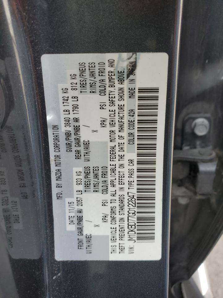 2016 Mazda Cx-3 Grand Touring VIN: JM1DKBD77G0122847 Lot: 66486224