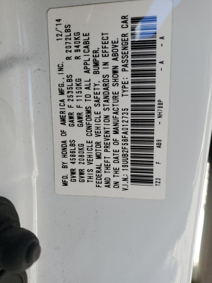 19UUB2F58FA012735 2015 Acura Tlx Tech