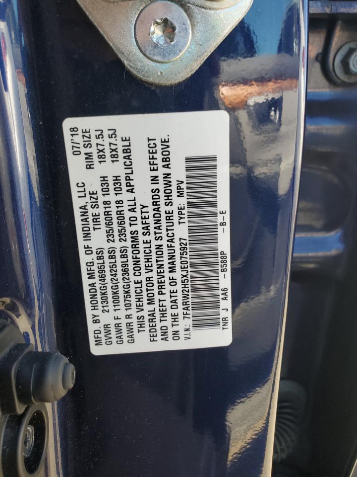 2018 Honda Cr-V Ex VIN: 7FARW2H5XJE075927 Lot: 67756424