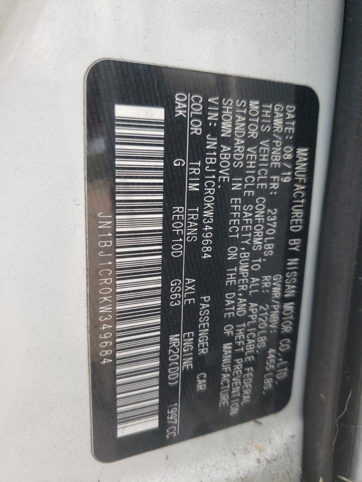 2019 Nissan Rogue Sport S VIN: JN1BJ1CR0KW349684 Lot: 66397044