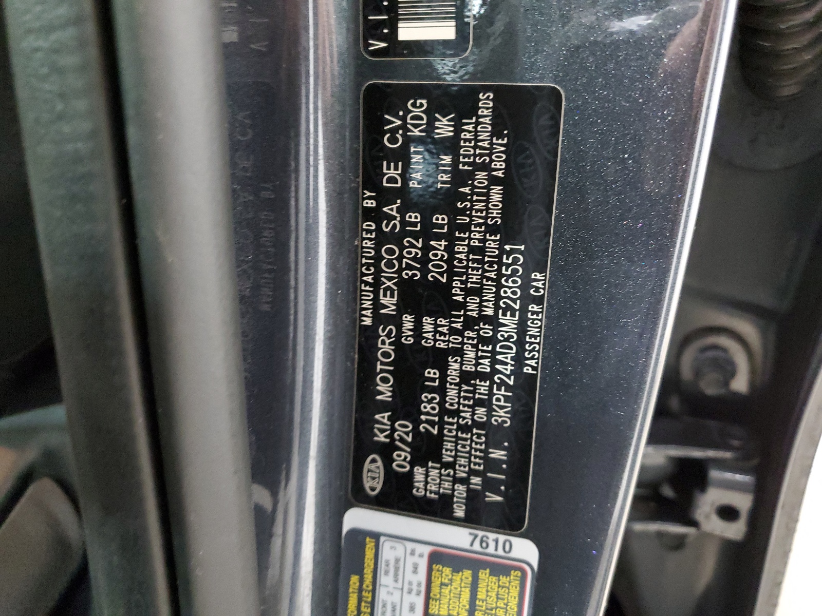 3KPF24AD3ME286551 2021 Kia Forte Fe