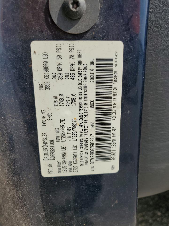 2005 Dodge Ram 2500 St VIN: 3D7KR28D65G812817 Lot: 65948044