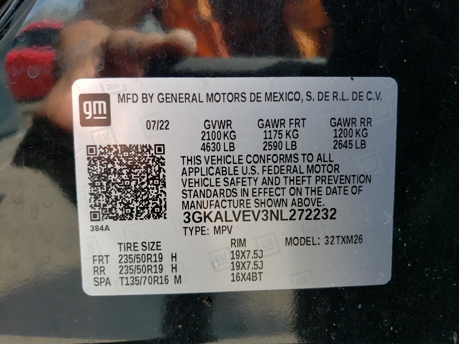 3GKALVEV3NL272232 2022 GMC Terrain Slt