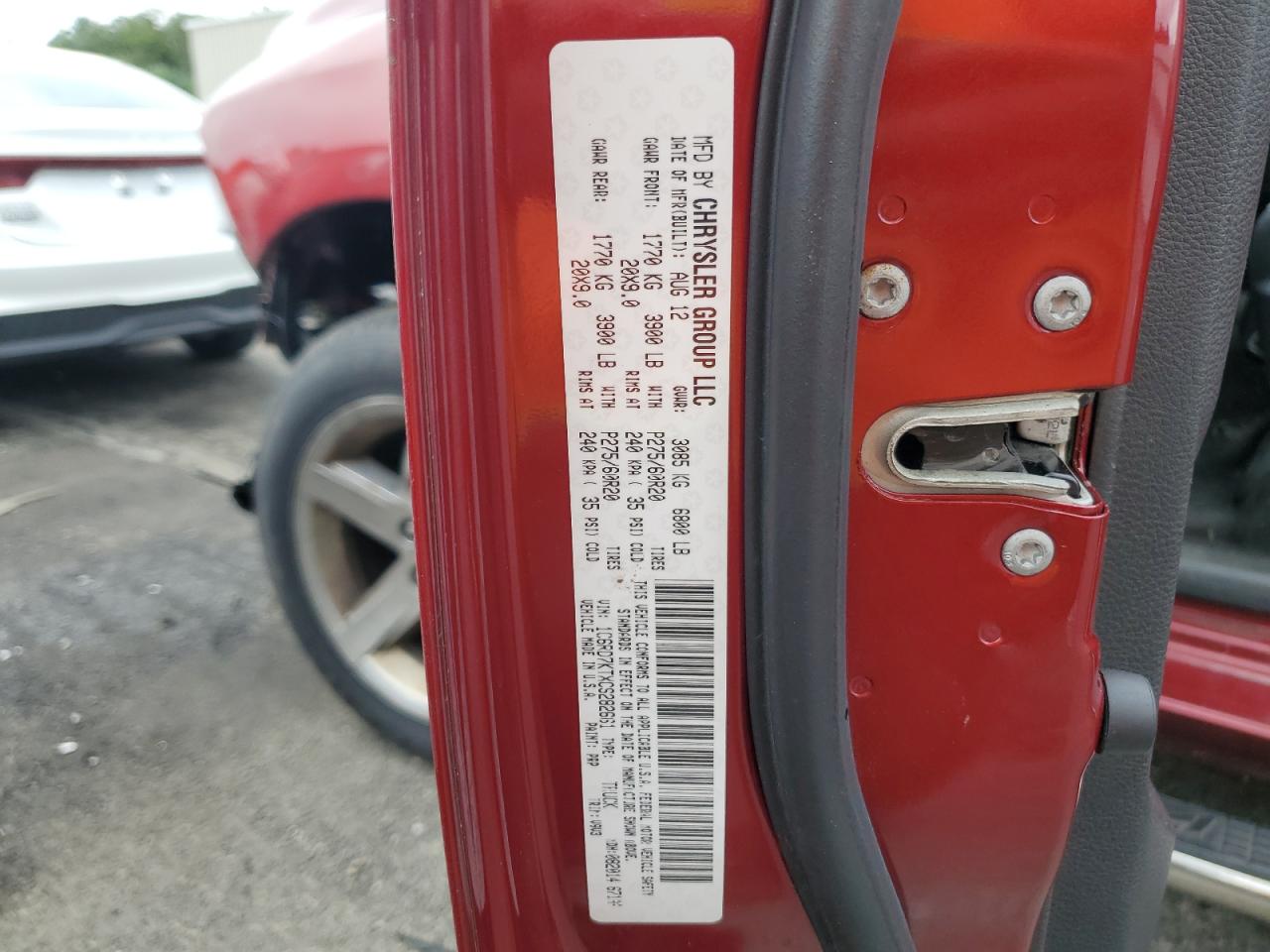 2012 Dodge Ram 1500 St VIN: 1C6RD7KTXCS282661 Lot: 65999824