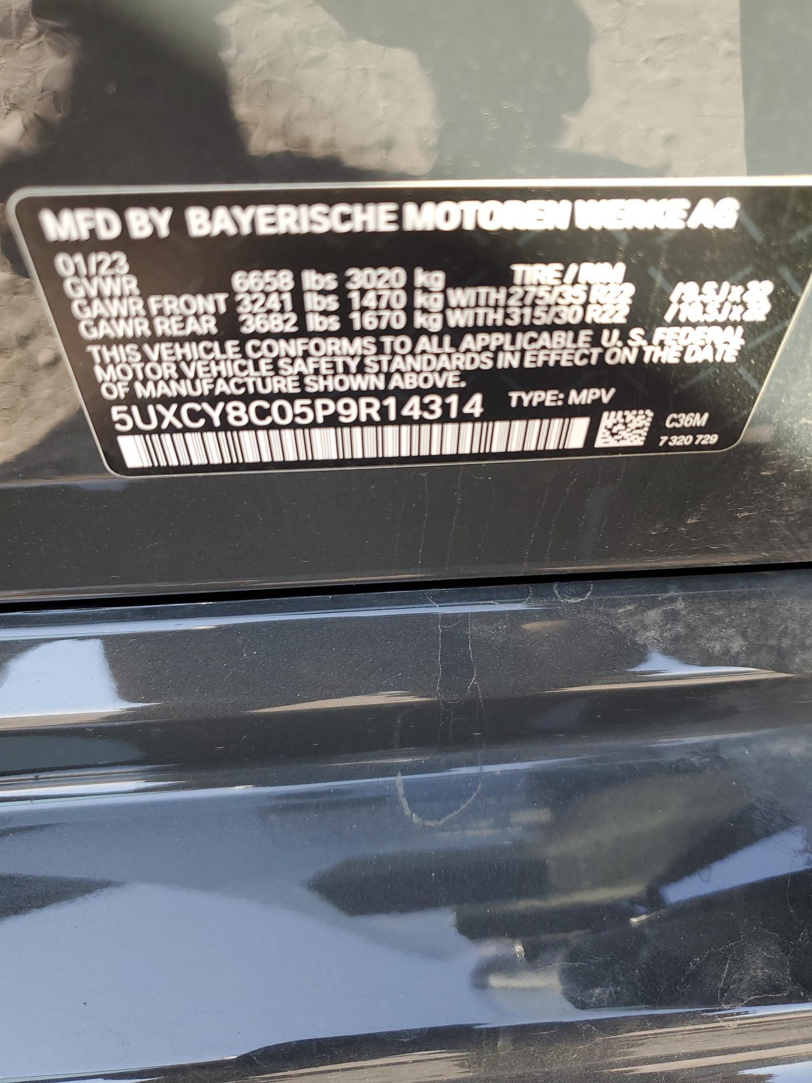 5UXCY8C05P9R14314 2023 BMW X6 M50I