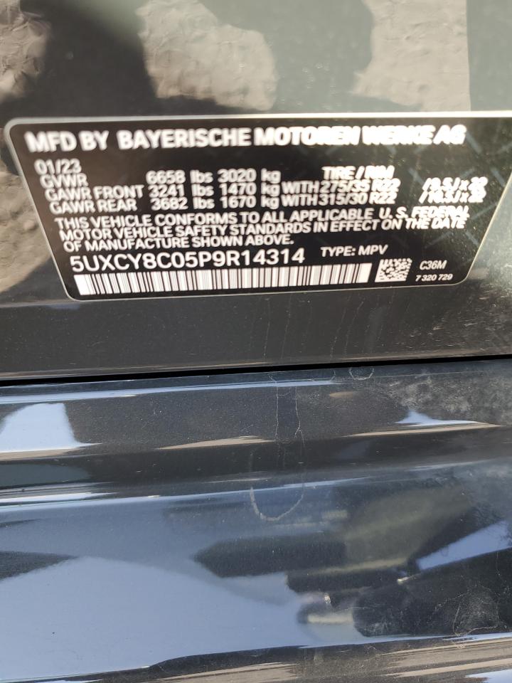 2023 BMW X6 M50I VIN: 5UXCY8C05P9R14314 Lot: 65489734