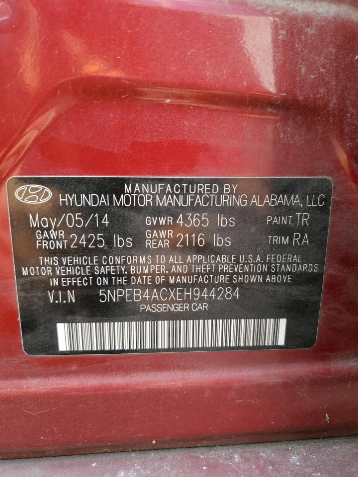 5NPEB4ACXEH944284 2014 Hyundai Sonata Gls