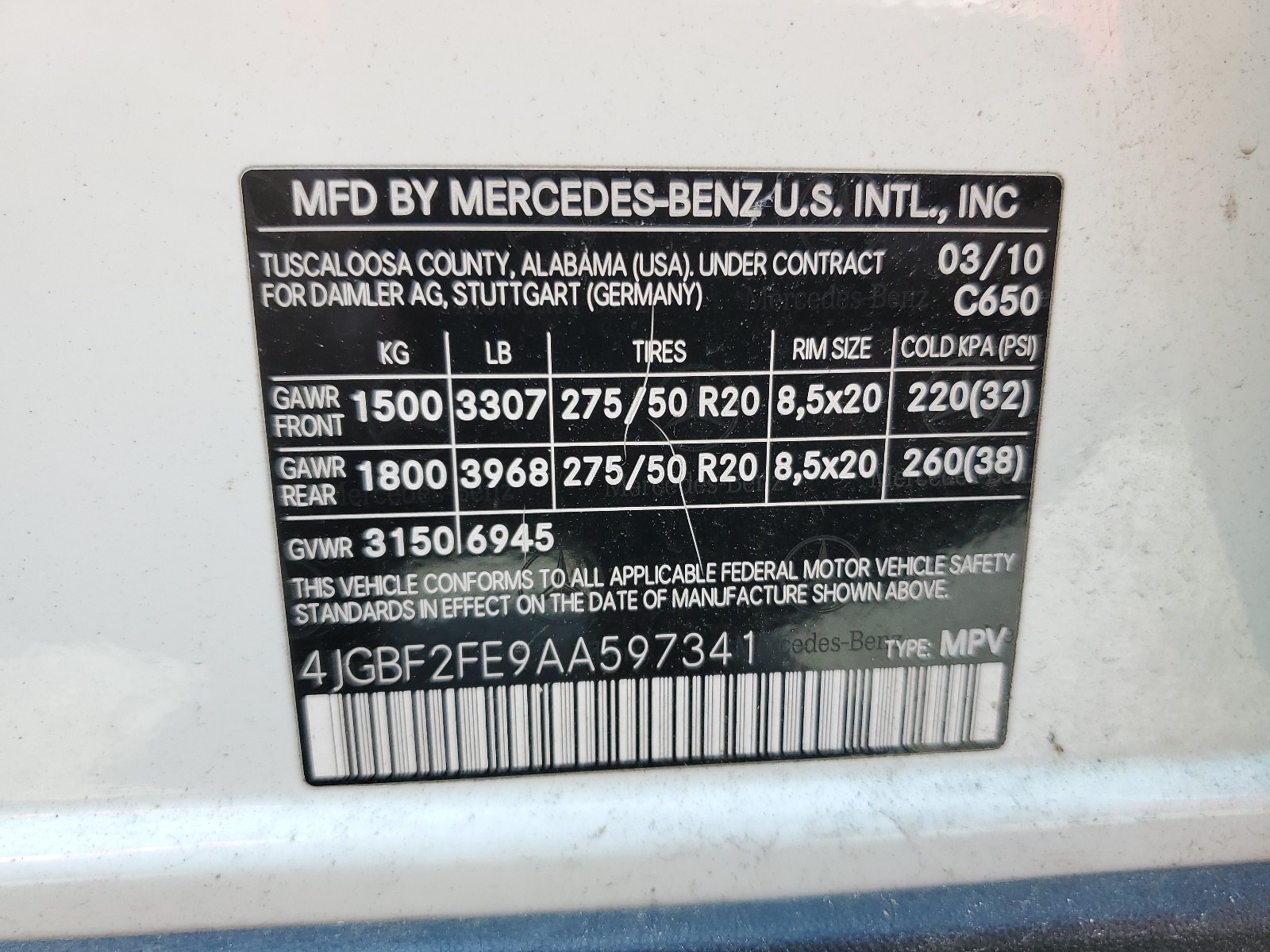 4JGBF2FE9AA597341 2010 Mercedes-Benz Gl 350 Bluetec