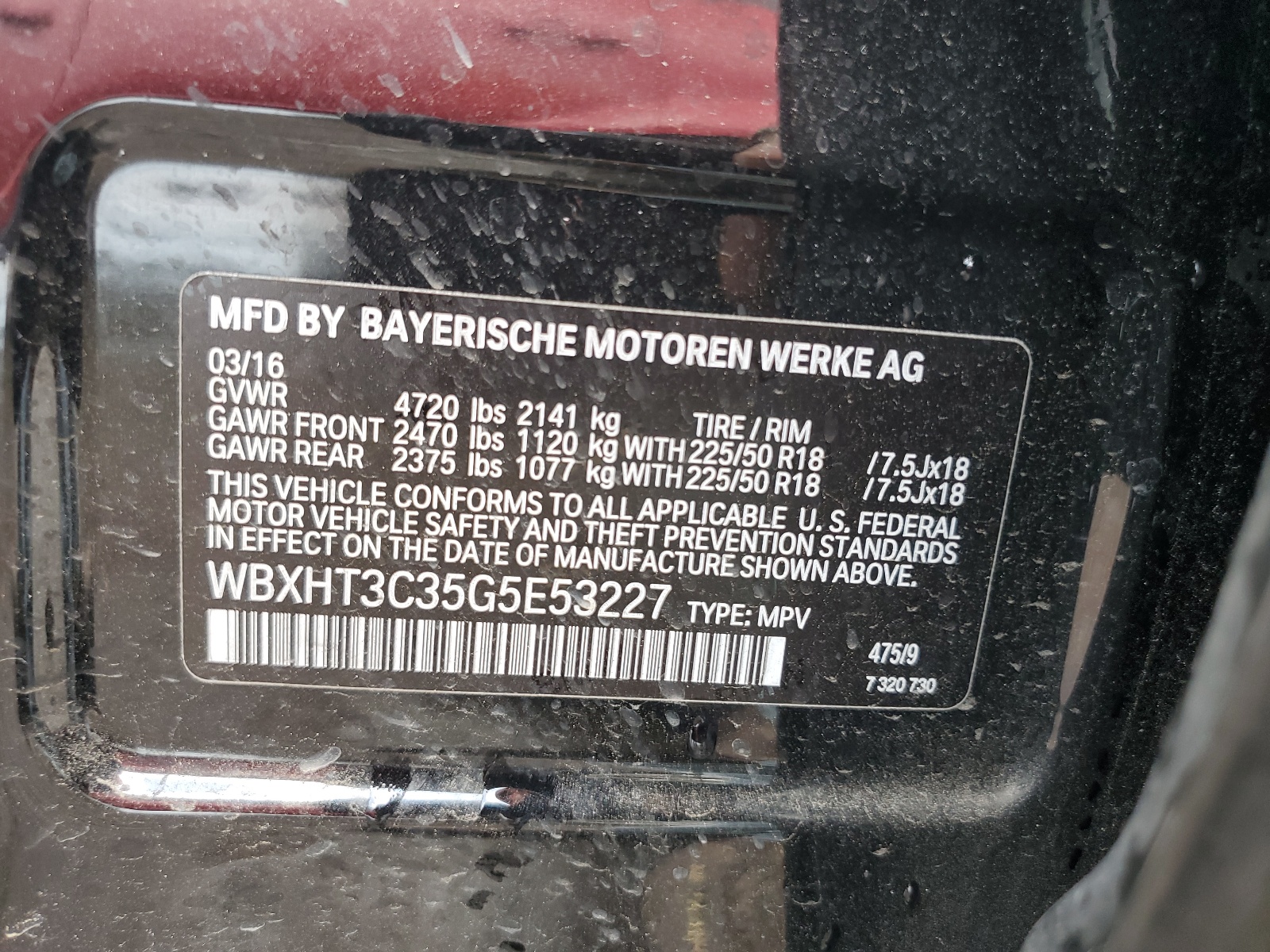 WBXHT3C35G5E53227 2016 BMW X1 xDrive28I