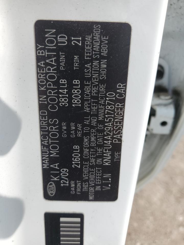 2010 Kia Forte Ex VIN: KNAFU4A29A5178710 Lot: 67056604