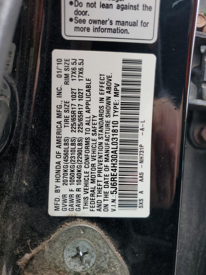 2010 Honda Cr-V Lx VIN: 5J6RE4H30AL031810 Lot: 66687754