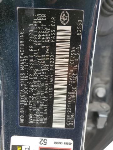 4T1G11AK4LU902001 Toyota Camry SE 12