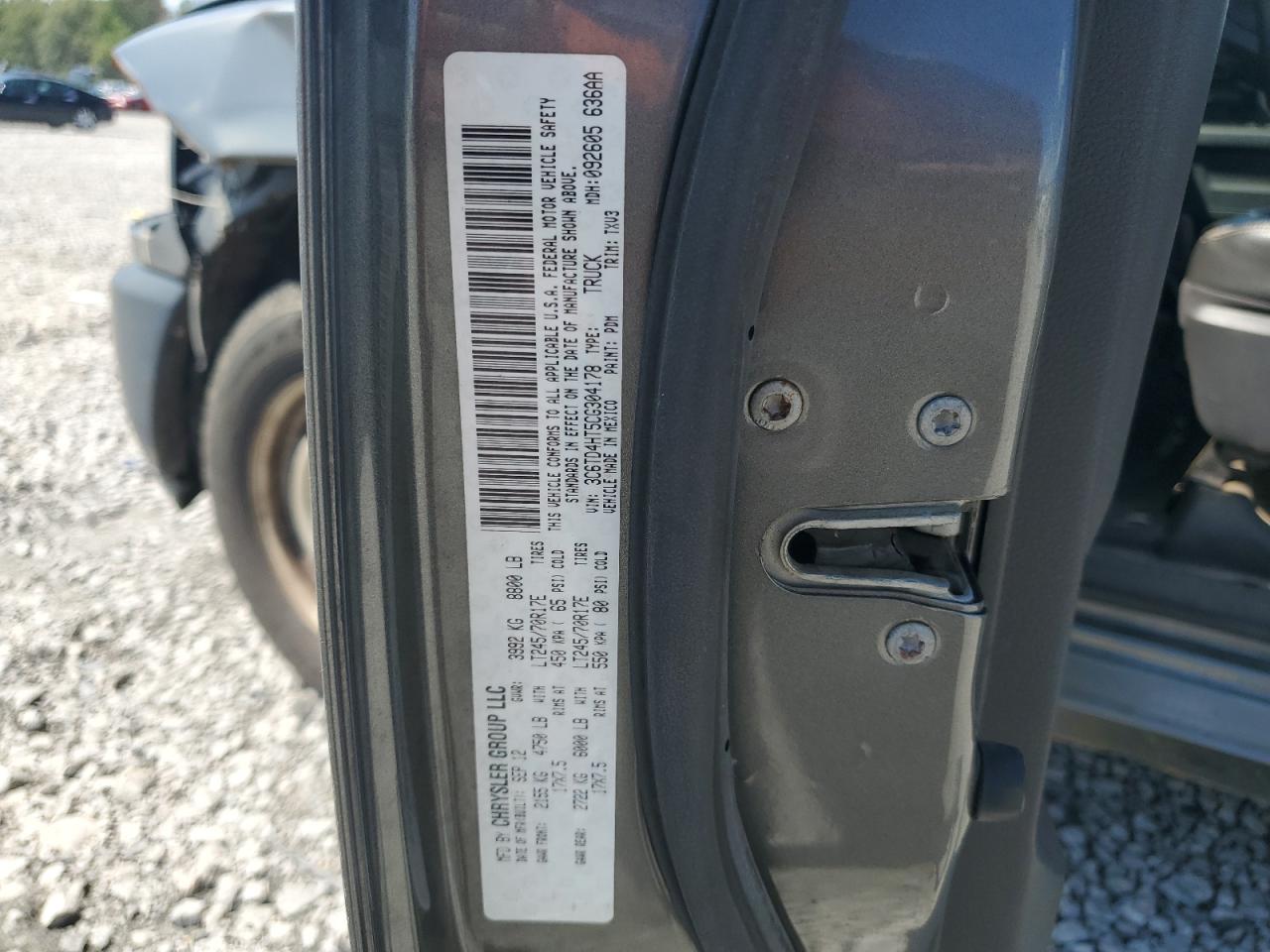 2012 Dodge Ram 2500 St VIN: 3C6TD4HT5CG304178 Lot: 69658494