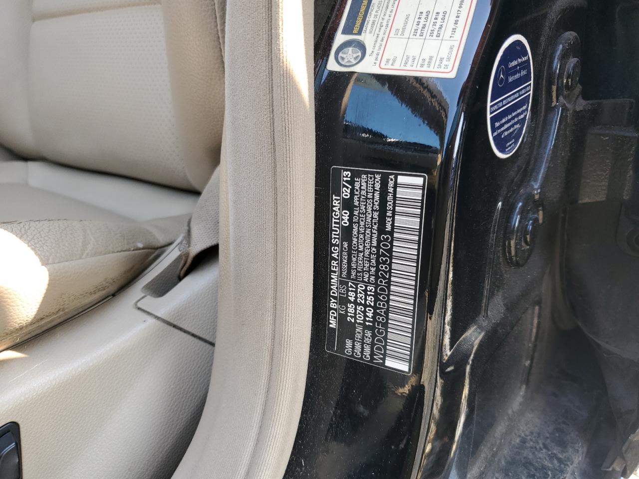 2013 Mercedes-Benz C 300 4Matic VIN: WDDGF8AB6DR283703 Lot: 66024564