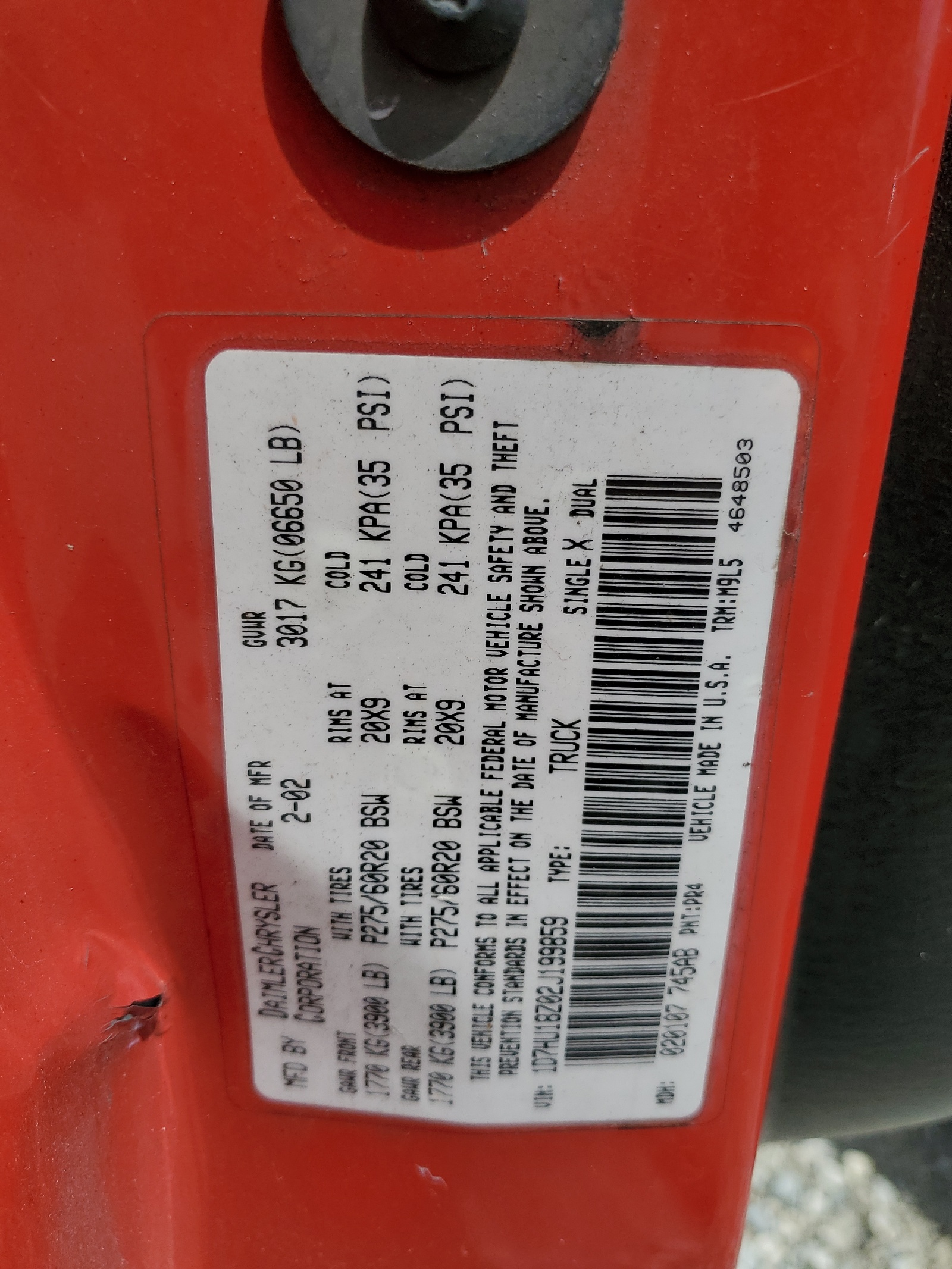 1D7HU18Z02J199859 2002 Dodge Ram 1500