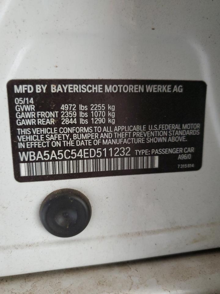 2014 BMW 528 I VIN: WBA5A5C54ED511232 Lot: 66716624
