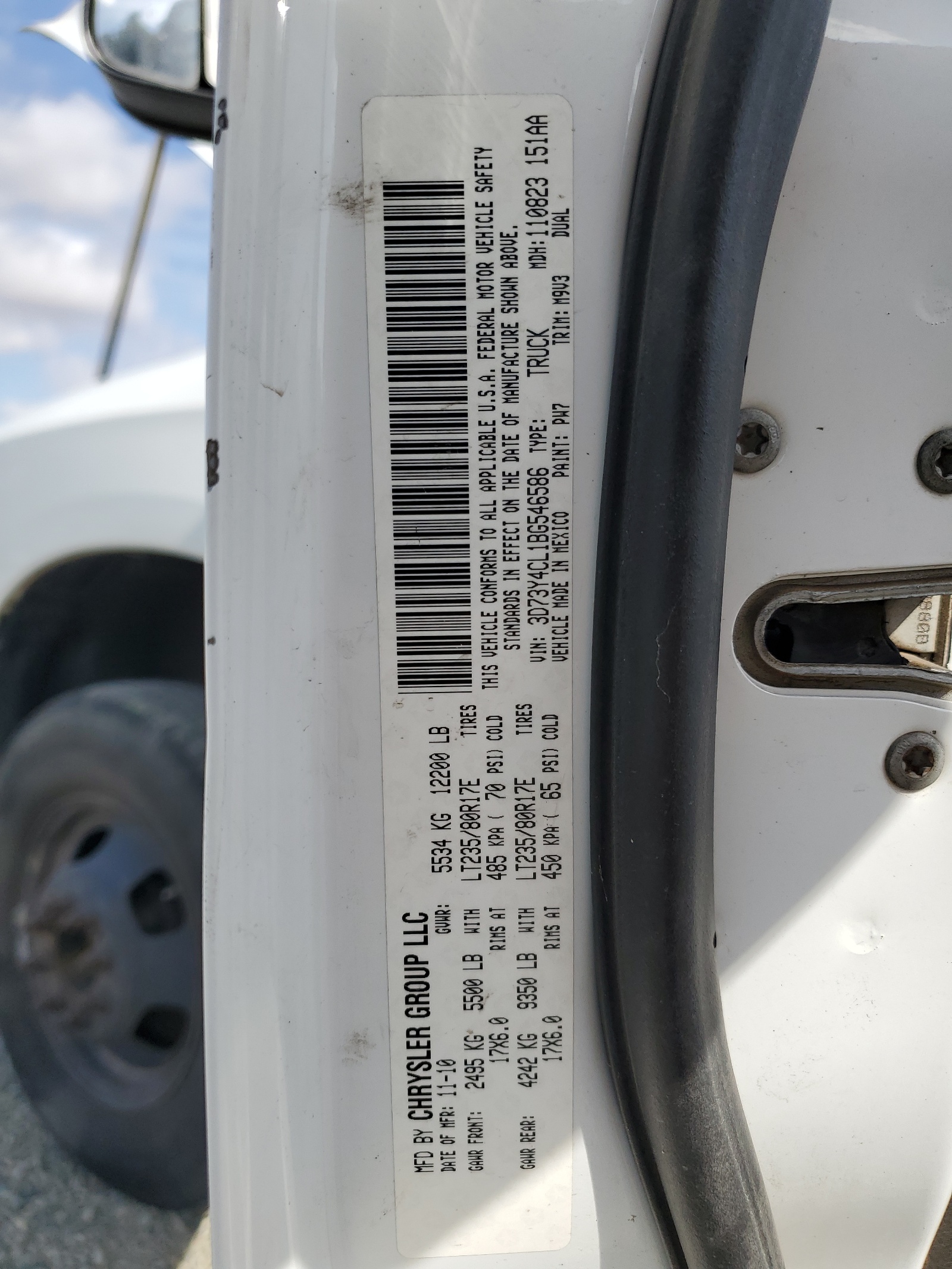 3D73Y4CL1BG546586 2011 Dodge Ram 3500