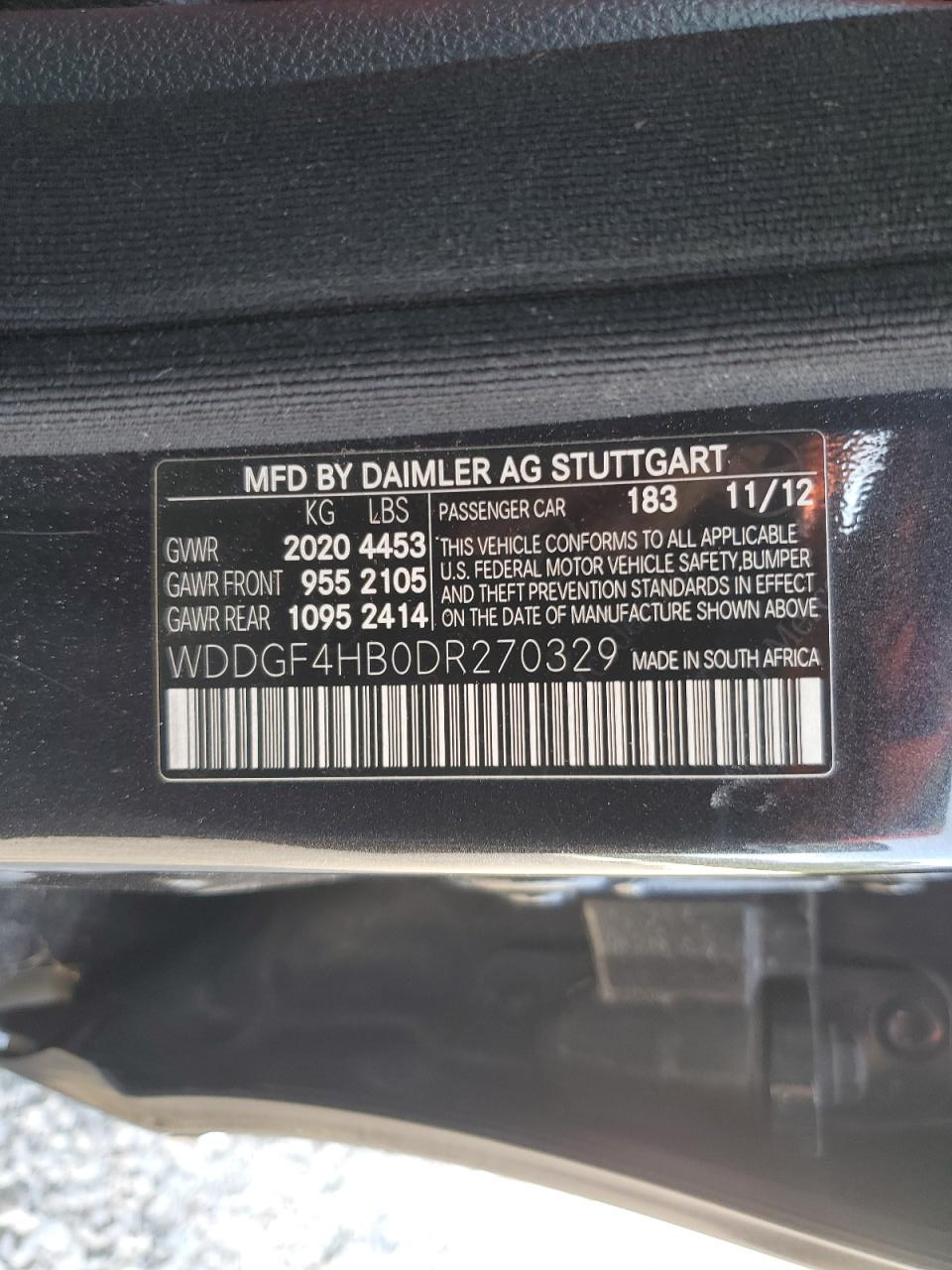 WDDGF4HB0DR270329 2013 Mercedes-Benz C 250