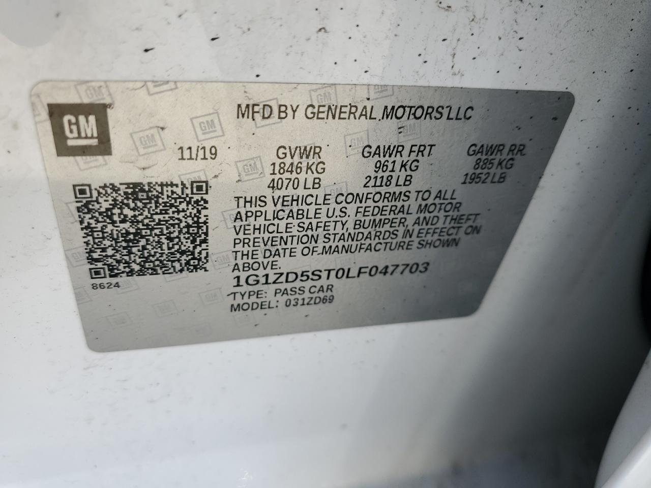 1G1ZD5ST0LF047703 2020 CHEVROLET MALIBU - Image 12