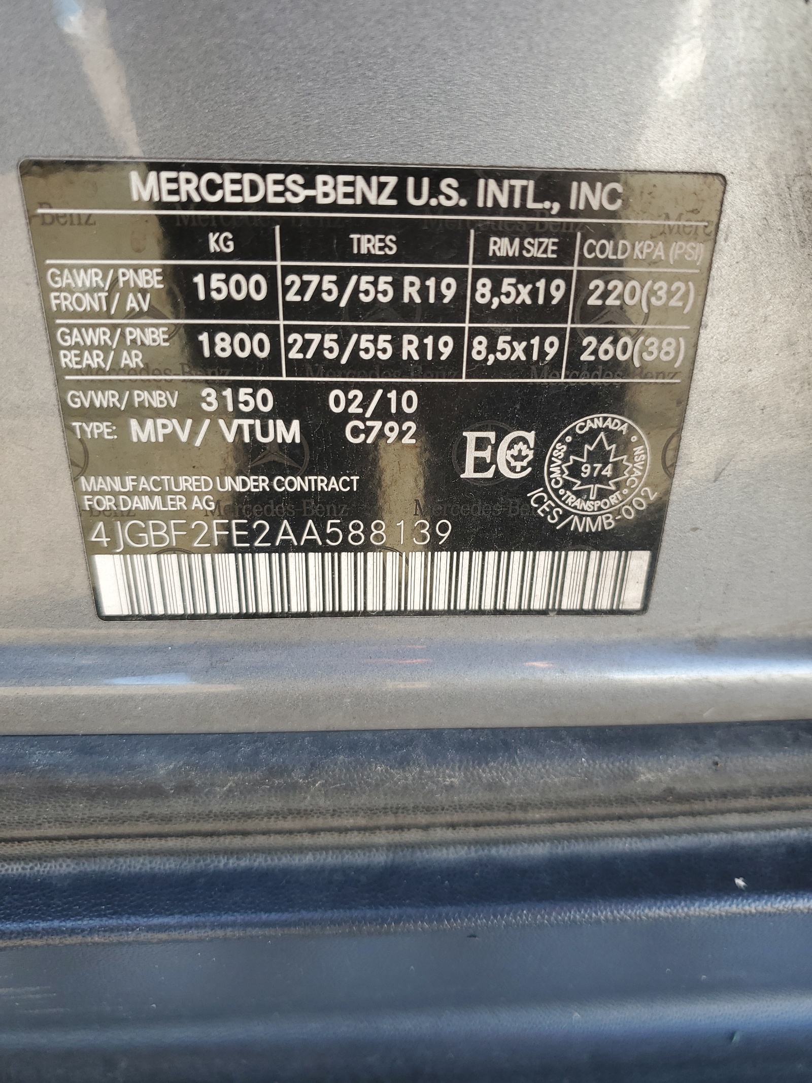 4JGBF2FE2AA588139 2010 Mercedes-Benz Gl 350 Bluetec