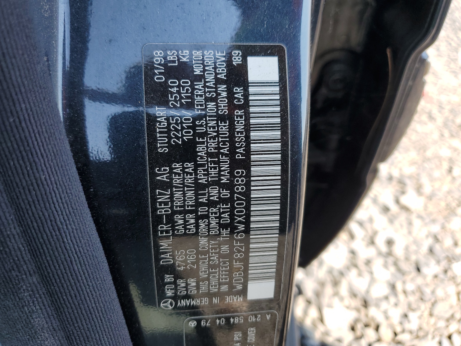 WDBJF82F6WX007889 1998 Mercedes-Benz E 320 4Matic