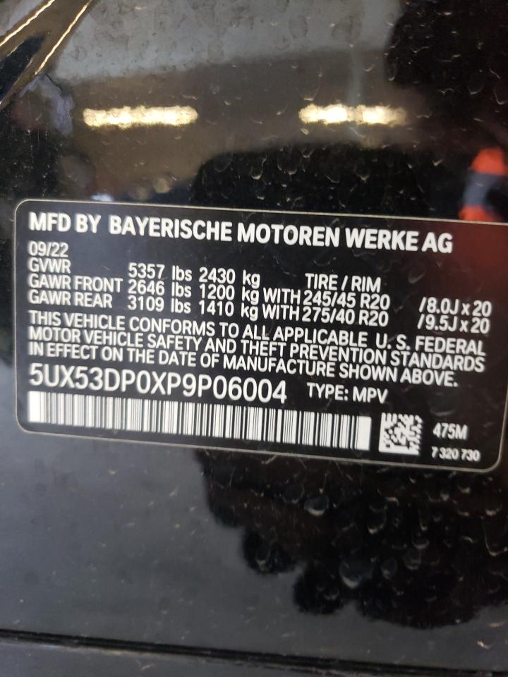 2023 BMW X3 xDrive30I VIN: 5UX53DP0XP9P06004 Lot: 66817264