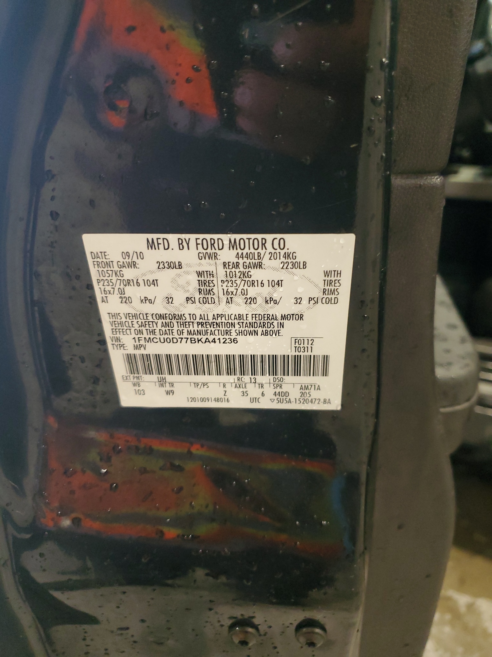 1FMCU0D77BKA41236 2011 Ford Escape Xlt