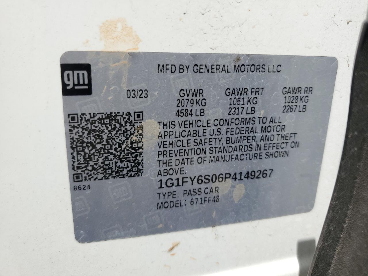 1G1FY6S06P4149267 2023 Chevrolet Bolt Euv Lt